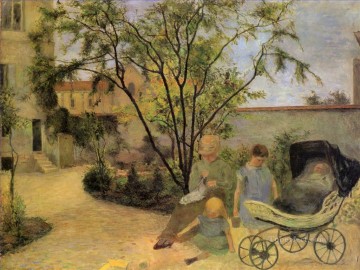 Artworks by 350 Famous Artists Painting - Figures in a Garden Paul Gauguin